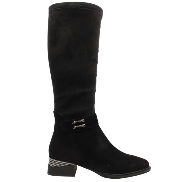 Loretta Vitale Suede Long Boot C38165 - Black Suede