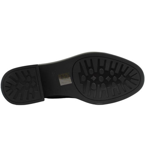 Loretta Vitale C3896 Women's Black Suede Patent Toe Laced Ankle Boots