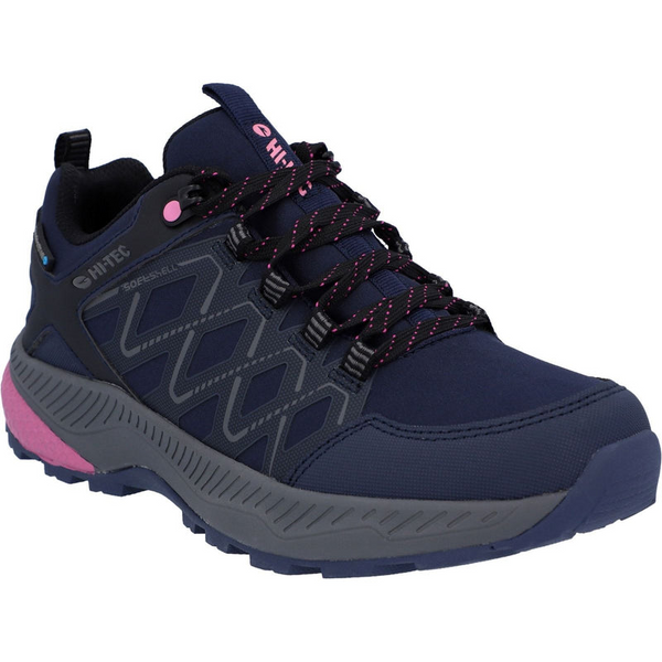 Hi-Tec Ladies Dark Blue & Pink Diamonde Dri-Tec Waterproof Vegan Walking Shoe
