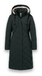 District Womens Cappuccino Long Puffer Jacket CAPPUCCINO - Deep Lake Green
