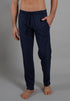 CECEBA Men’s 100% Cotton Blue Check Long Cotton Checked Lounge & Sleep Pants 31046