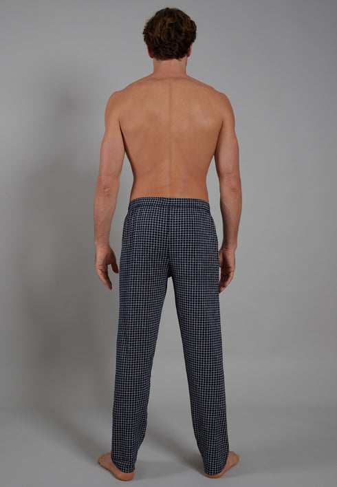 CECEBA Men’s 100% Cotton Long Checked Lounge & Sleep Pants Calgary 031044