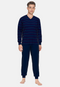Ceceba Men's Cotton Pajamas Set – Blue Striped Long Sleeve Top & Bottoms