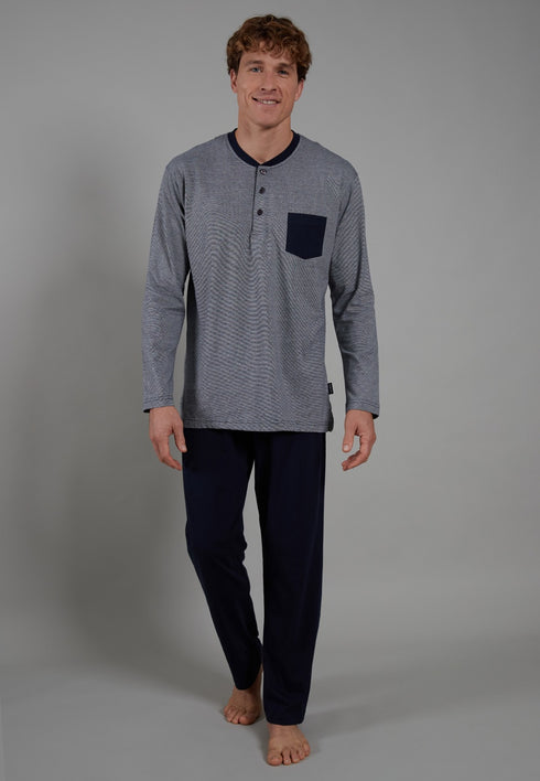 CECEBA Men’s 100% Cotton Striped Pajamas – Seoul 030632