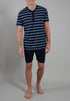 Ceceba Men’s Philadelphia Short Pyjama Set – 100% Cotton, Striped Top & Shorts