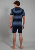 Ceceba Men’s Philadelphia Short Pyjama Set – 100% Cotton, Striped Top & Shorts