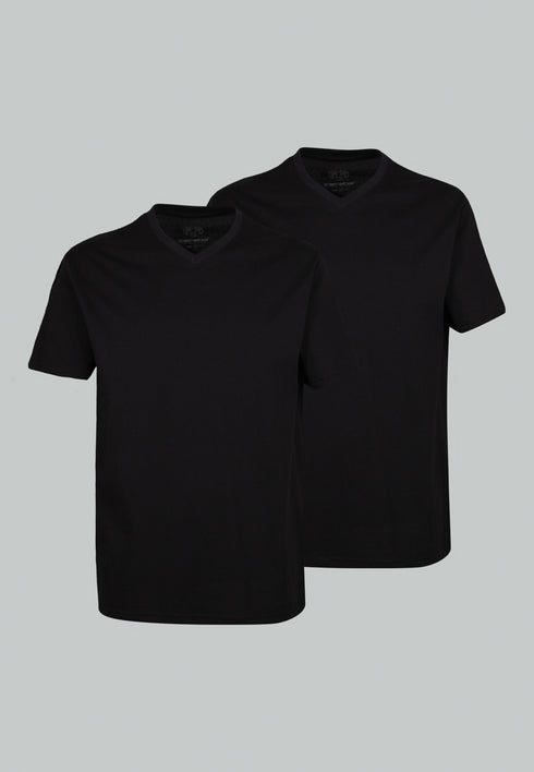 CECEBA Men’s Plain V-Neck T-Shirt 2-Pack – 1578