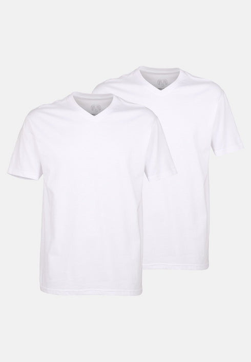 CECEBA Men’s Plain V-Neck T-Shirt 2-Pack – 1578