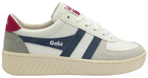 Gola Classics Women's Grandslam Trident Trainers CLA415HE White/Moonlight/Fuchsia
