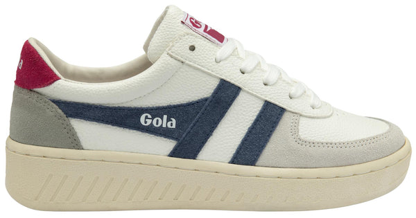 Gola Classics Women's Grandslam Trident Trainers CLA415HE White/Moonlight/Fuchsia