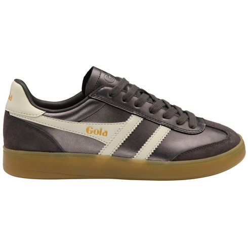 Gola Womens Viper Heritage Metallic Trainer CLB783DJ - Pewter/Off White/Gum