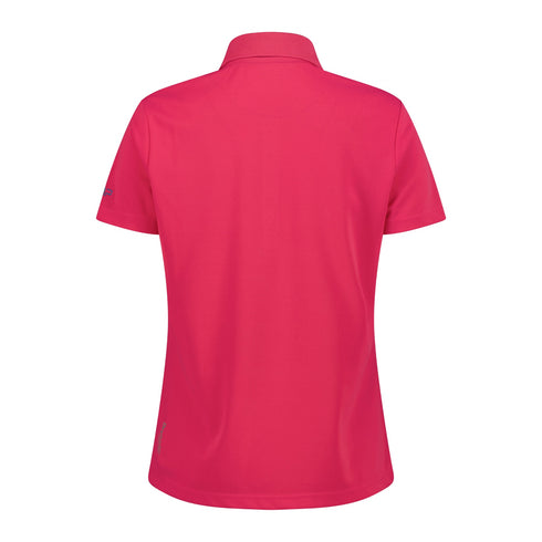 CMP Womens Magenta Technical Breathable Dry Function Outdoor Polo Shirt 3T59676