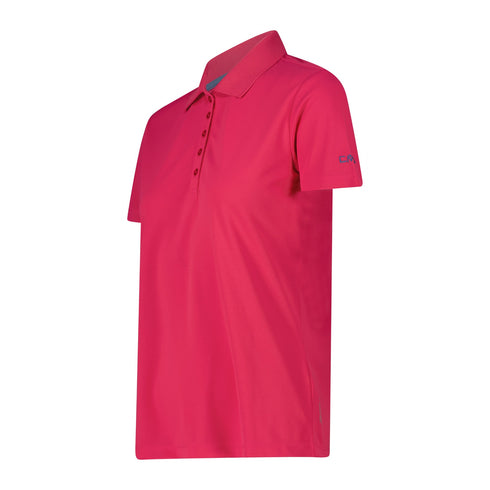 CMP Womens Magenta Technical Breathable Dry Function Outdoor Polo Shirt 3T59676