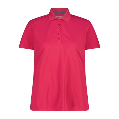 CMP Womens Magenta Technical Breathable Dry Function Outdoor Polo Shirt 3T59676