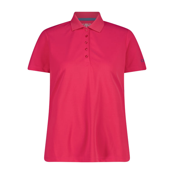 CMP Womens Magenta Technical Breathable Dry Function Outdoor Polo Shirt 3T59676