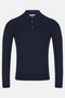 Benetti Calvin Button Knit Long Sleeve Cotton Polo