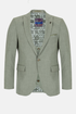 Travis by Benetti Carlos Three-Piece Sage Slim Fit Suit - Scoop Waistcoat & Pleated Trousers