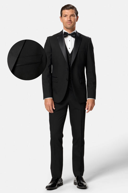 Benetti Mix & Match Carnaby Black Tuxedo Jacket - Lester Fit