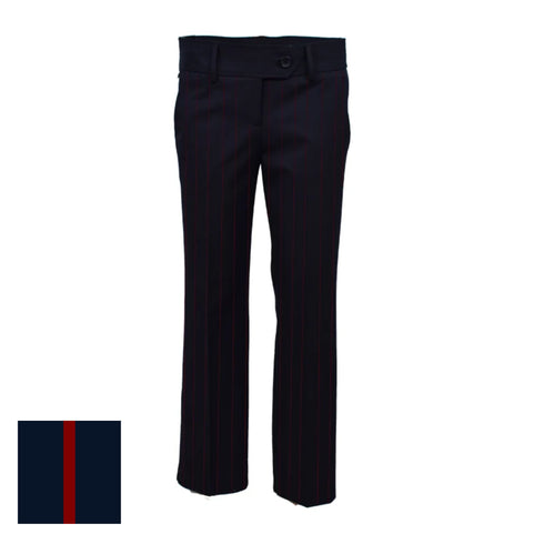 Casablanca Lily Girls Navy with Wine Pinstripe Tailored School Trousers