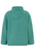 Lighthouse Teal Green Floral Print Funnel Neck Half-Zip Kids Cassie Fleece