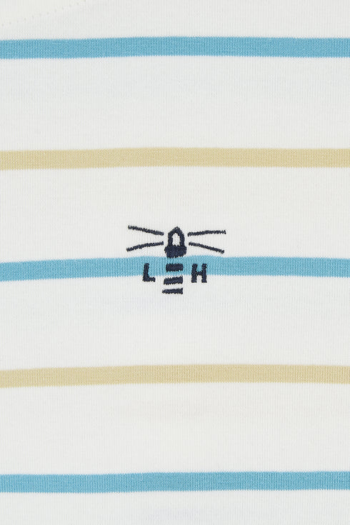 Lighthouse Blue Clay Stripe Causeway Breton Top
