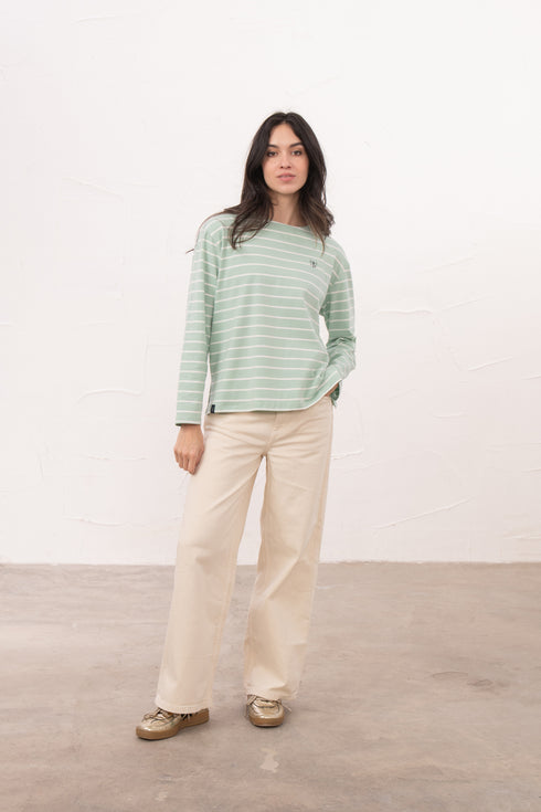 Lighthouse Soft Pistachio Causeway Breton Top