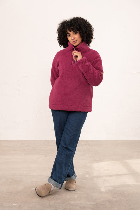 Lighthouse Berry Coast aw26 Funnel-Neck Half-Zip Fleece Jacket