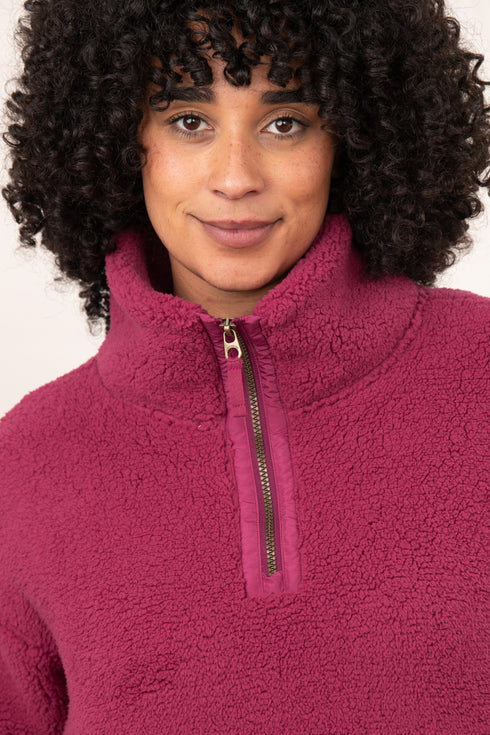 Lighthouse Berry Coast aw26 Funnel-Neck Half-Zip Fleece Jacket