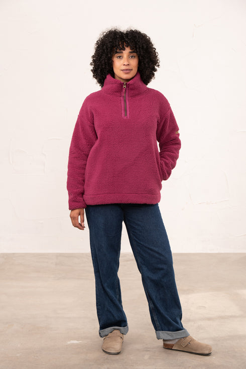 Lighthouse Berry Coast aw26 Funnel-Neck Half-Zip Fleece Jacket