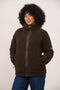 Lighthouse Cobh in Cocoa Full-Zip Funnel-Neck Fleece Jacket