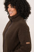Lighthouse Cobh in Cocoa Full-Zip Funnel-Neck Fleece Jacket