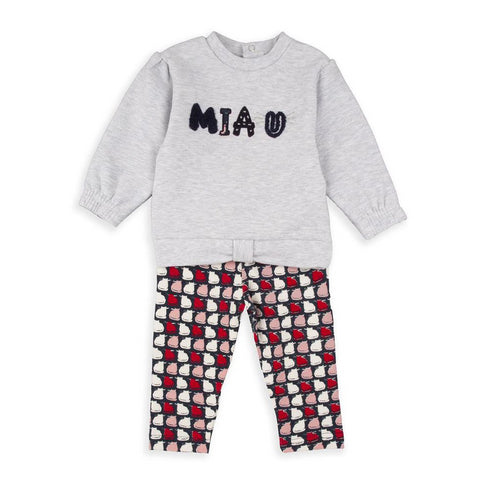 Babybol 2-Piece Sweatshirt Set (251006) with Cat Print Trousers