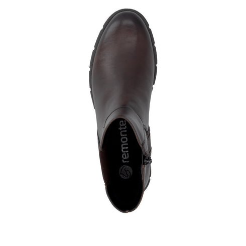 Remonte Women's Smooth Leather Leopard Print Chelsea Boots D0V70-24