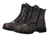 Remonte D2S72-03 Black Brown Combi Croc Lace Comfort Side Zip Ankle Boot