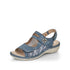 Remonte Women's Wide Fit Blue Combi Velcro Strap Sandals – D7647-16