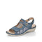 Remonte Women's Wide Fit Blue Combi Velcro Strap Sandals – D7647-16