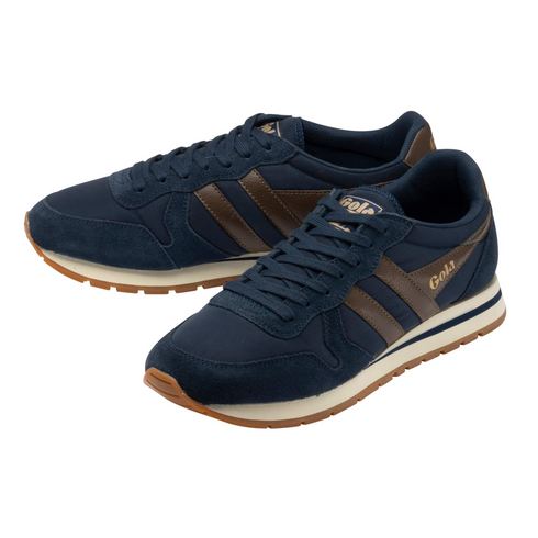 Gola Classics Men's Daytona Chute Vintage Trainer CMB363DE206 in Navy/Otter