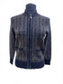 Castle Knitwear Zig Zag Zipped Cardigan Jacket DM189 0045 - Navy