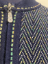 Castle Knitwear Zig Zag Zipped Cardigan Jacket DM189 0045 - Navy