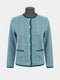 Castle Vertical Stripe Gold Button Knit Jacket DM194 1265 - Dragonfly Blue