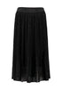 Hailys Gr44eti Pleated Glitter Midi Skirt DO-6937PTY - Black / Gold Glitter