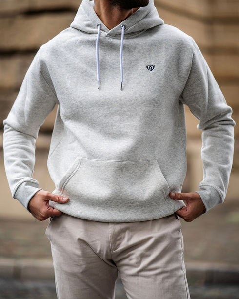 Walker & Hunt Grey Understated Hoodie - Everyday Comfort with Style
