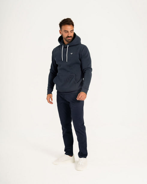 Walker & Hunt Navy Understated Hoodie - Everyday Comfort with Style