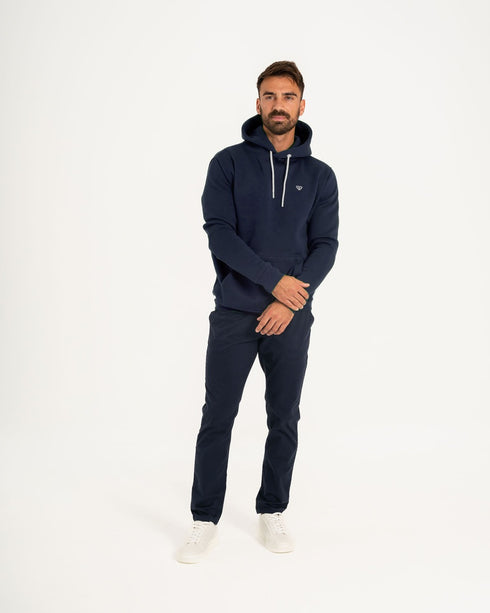 Walker & Hunt Navy Understated Hoodie - Everyday Comfort with Style