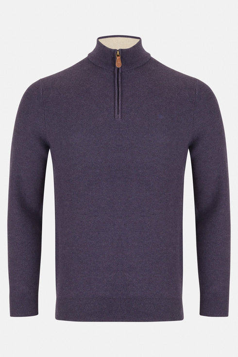 Benetti Dawson 1/4 Zip Knit Cotton Sweater