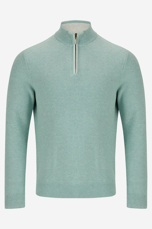 Benetti Dawson 1/4 Zip Knit Cotton Sweater