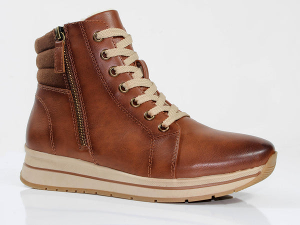 Susst Devlyn25 Brown Sporty Ankle Boots