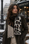 Phanie Mode Leopard & Polka Dot Patchwork Scarf E-68009AH BR - Brown