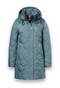 District Womens Espresso Long Quilted Jacket ESPRESSO - Mineral Blue