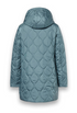 District Womens Espresso Long Quilted Jacket ESPRESSO - Mineral Blue